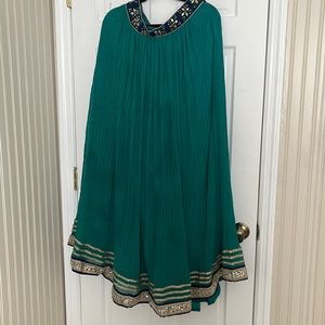 Beautiful green/teal and blue lehnga